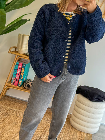 Veste FLUFFY bleu marine