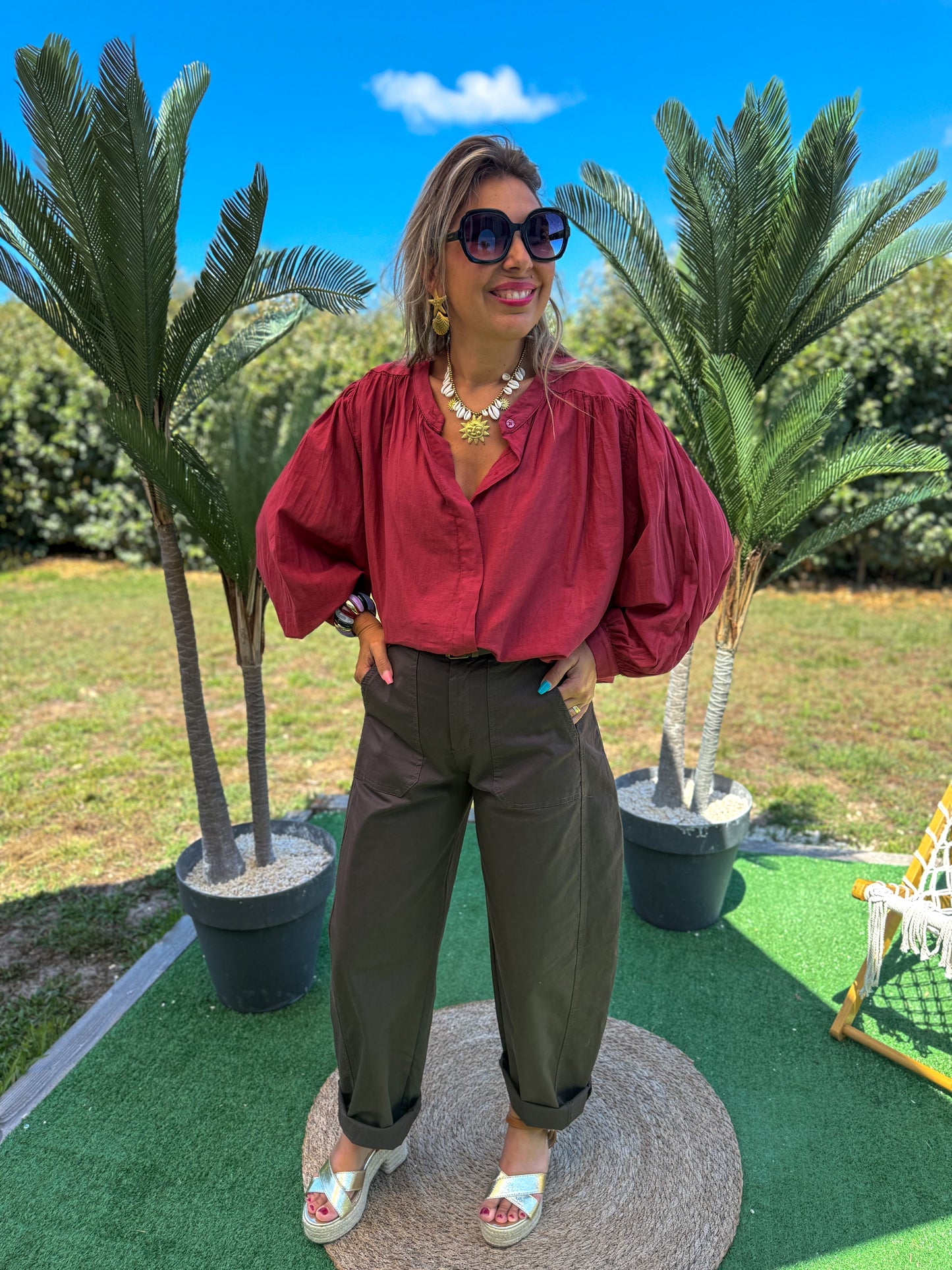 Blouse AMBRE brique