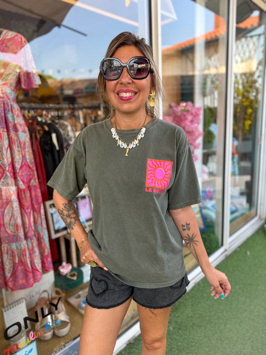 T-shirt SOLEIL kaki