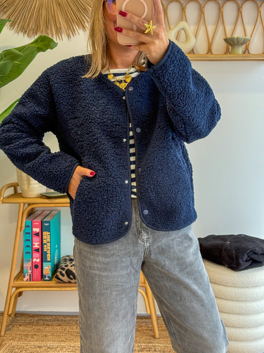 Veste FLUFFY bleu marine
