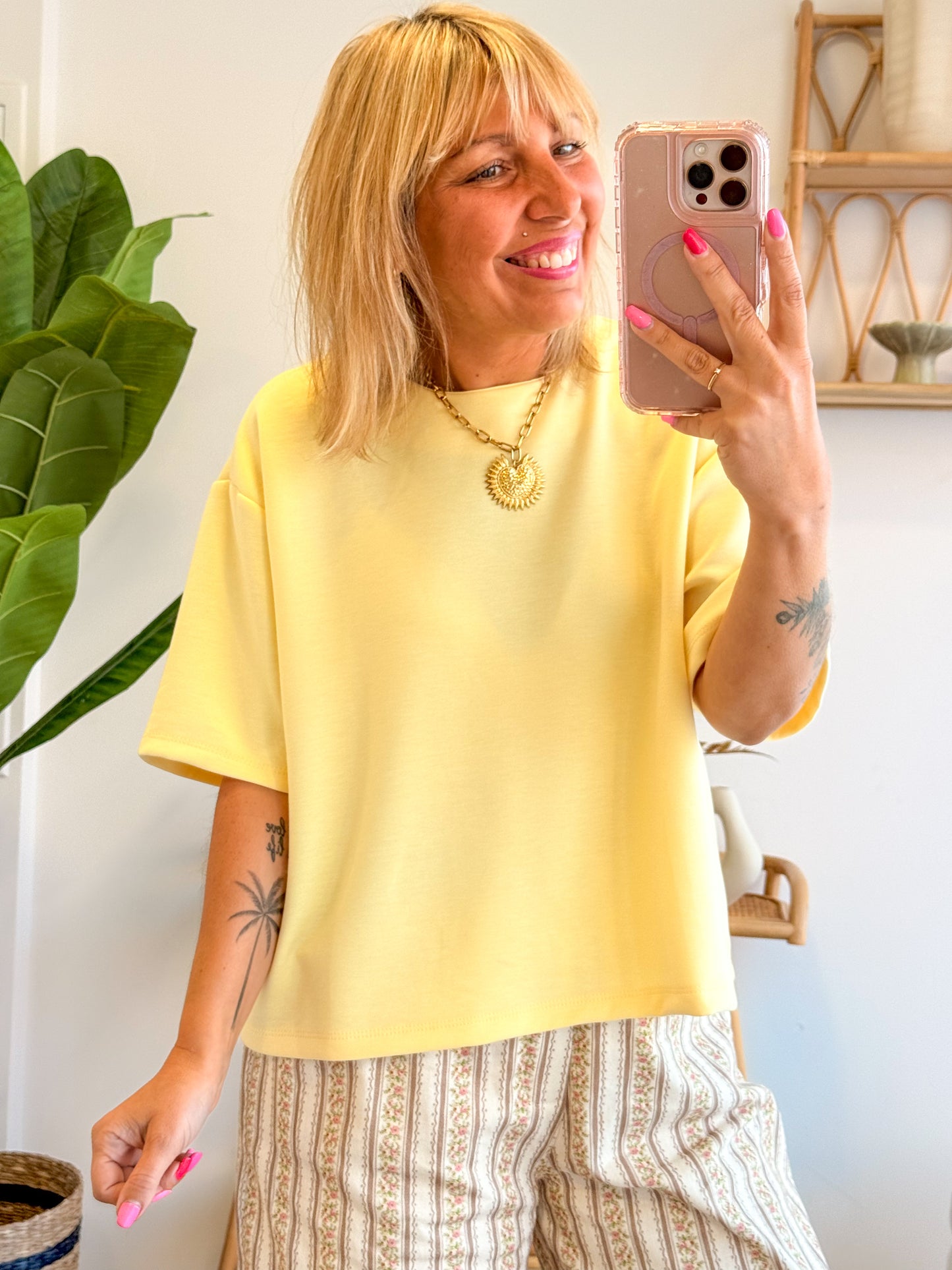 T shirt GASTON jaune pastel