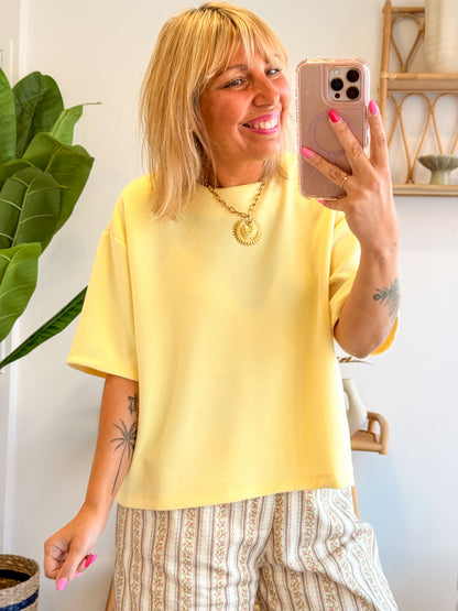 T shirt GASTON jaune pastel