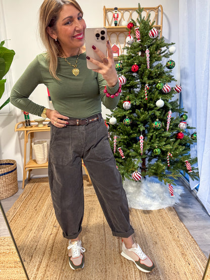 Pantalon ROMY VELOURS Choco