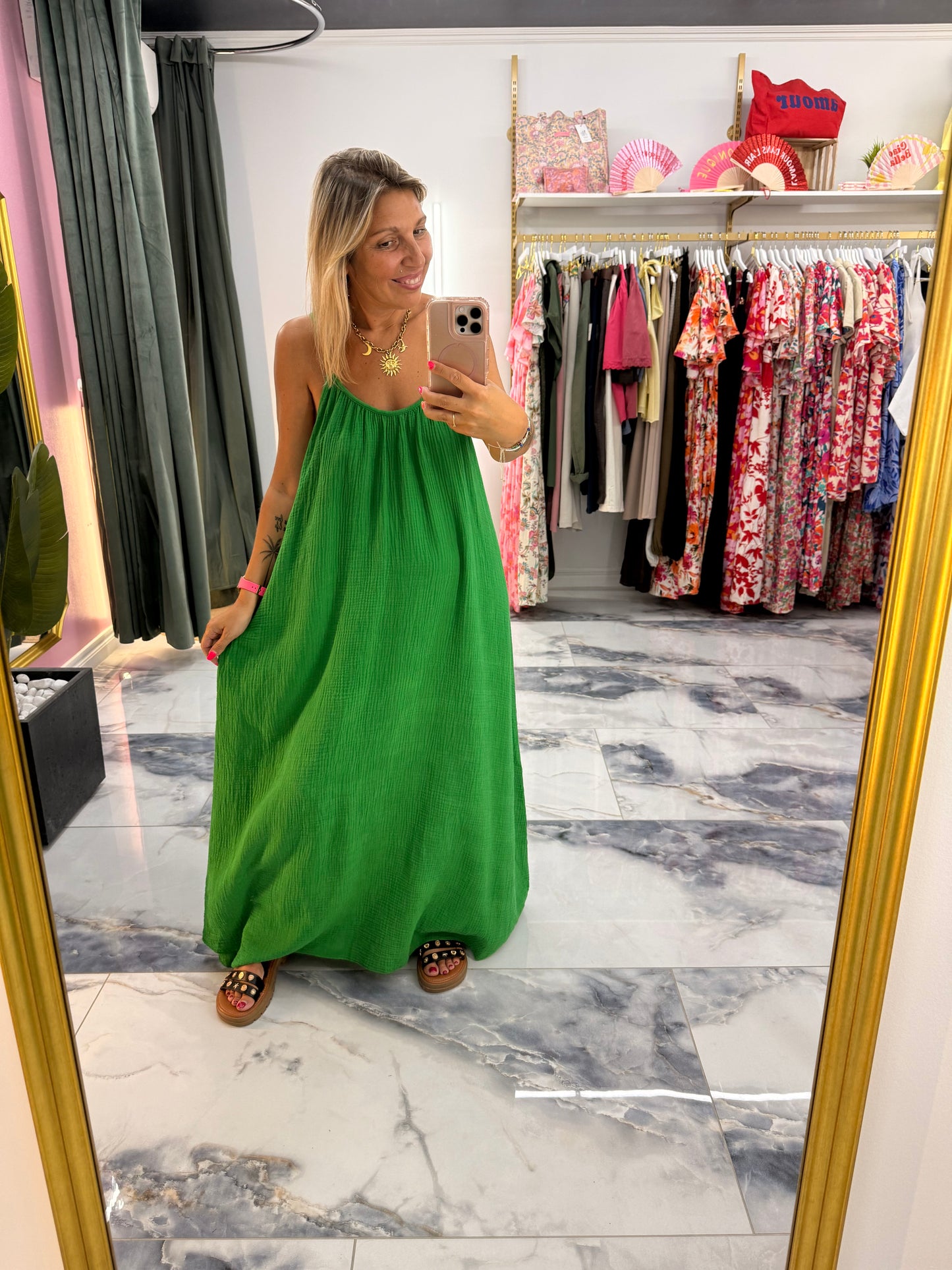 Robe AMALIA vert Gucci