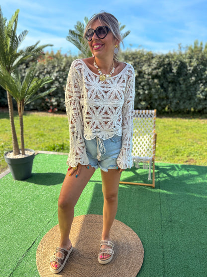 Top LINOU beige