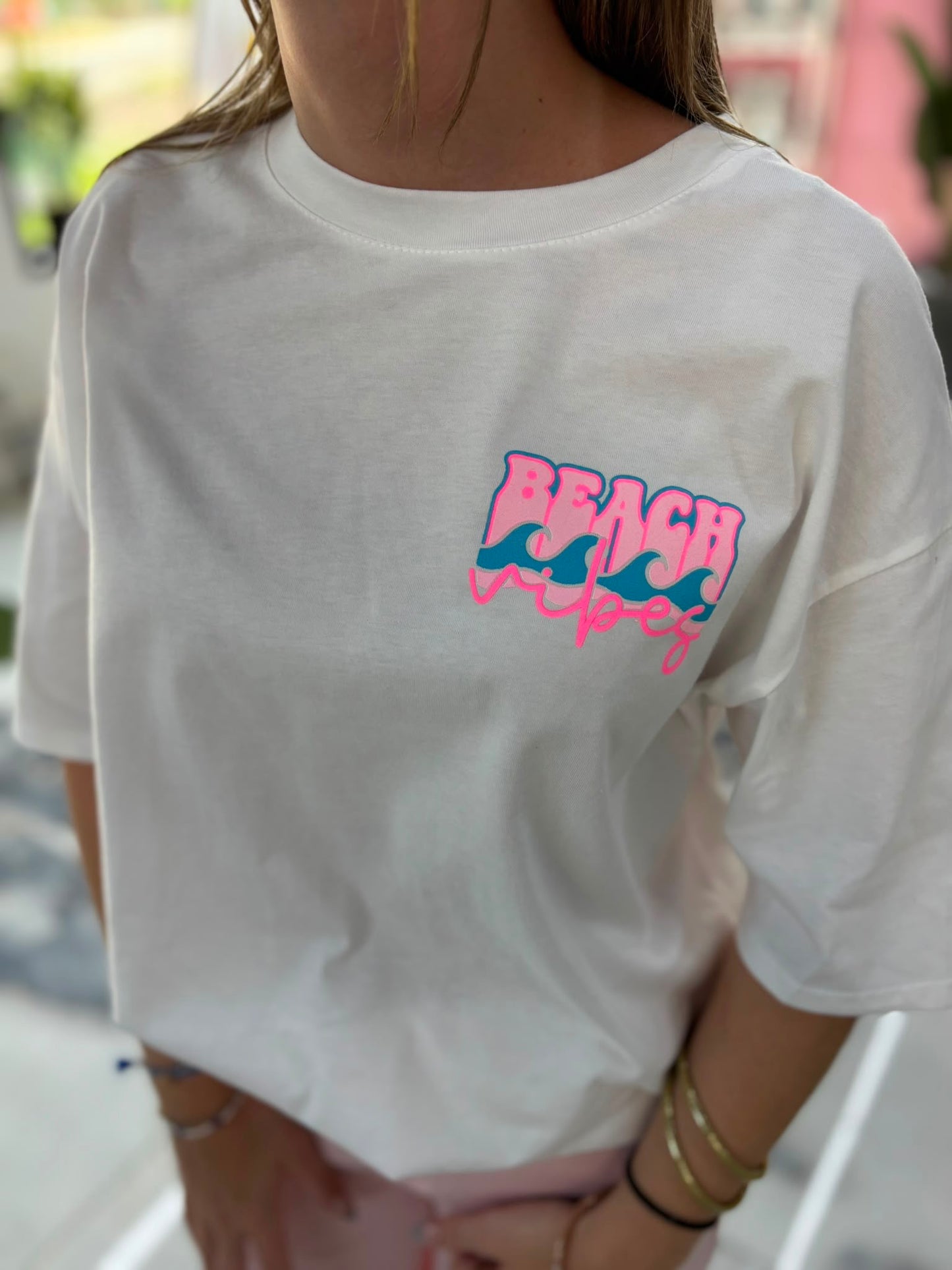 T-shirt VIBES blanc