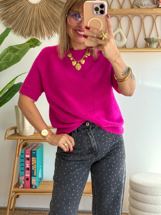 Pull MADDIE alpaga Fushia