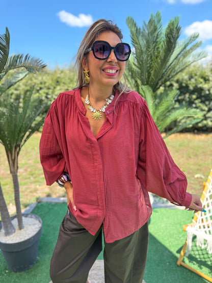 Blouse AMBRE brique