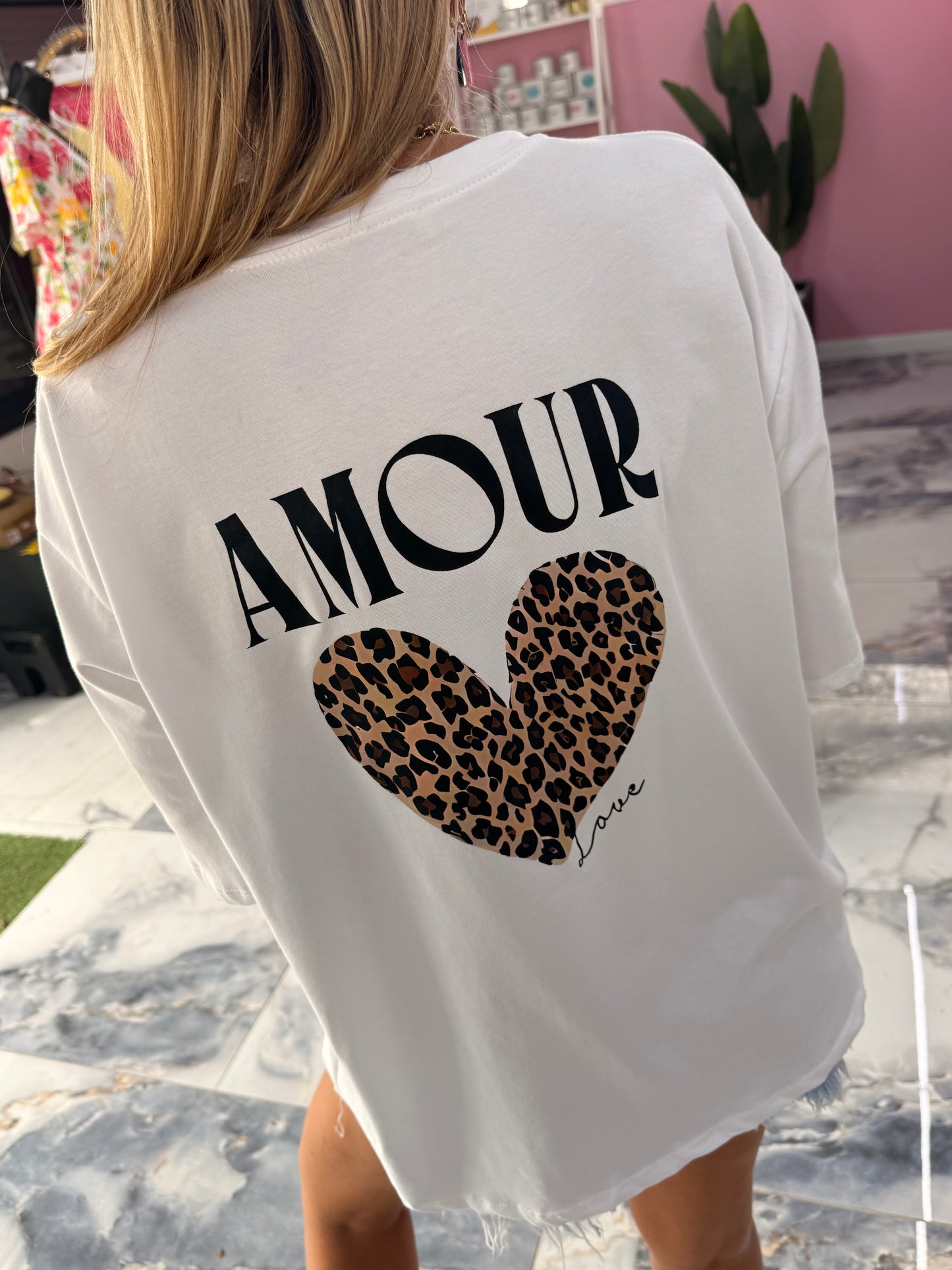 Tee shirt AMOUR Léopard