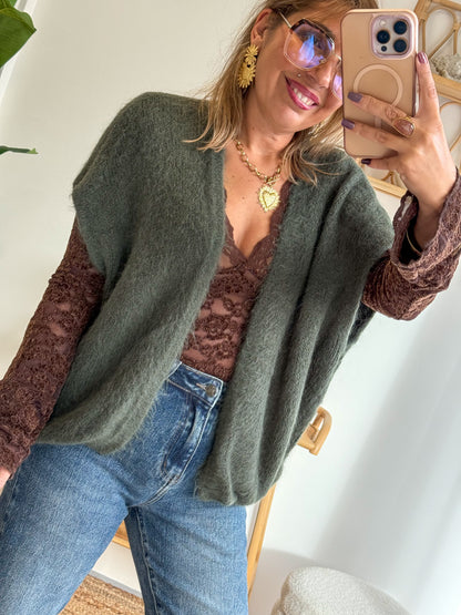 Gilet Alpaga EVRY kaki