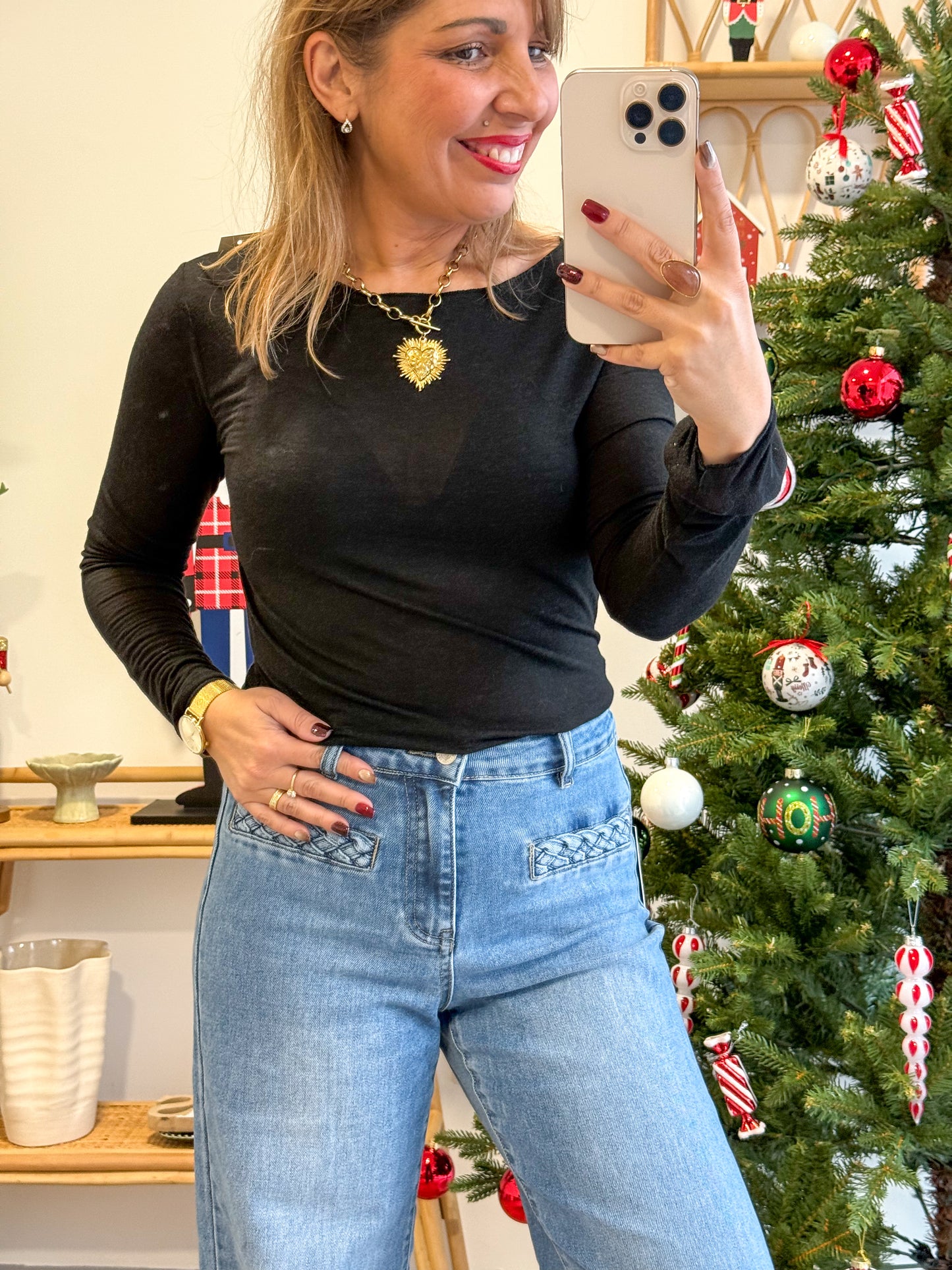 Top SECONDE PEAU cachemire noir