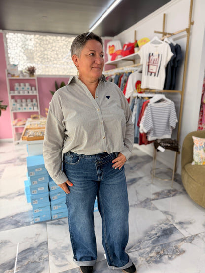 Chemise NOLA marine/gris
