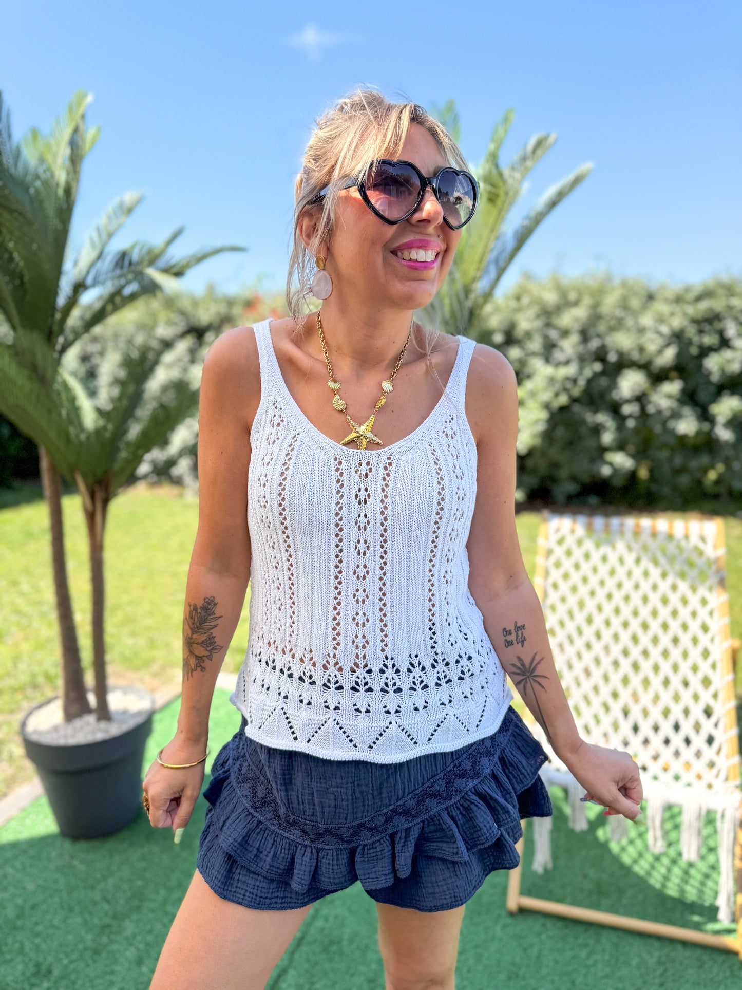 Jupe short CAPRI bleu marine