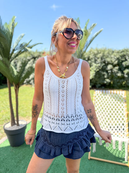 Jupe short CAPRI bleu marine