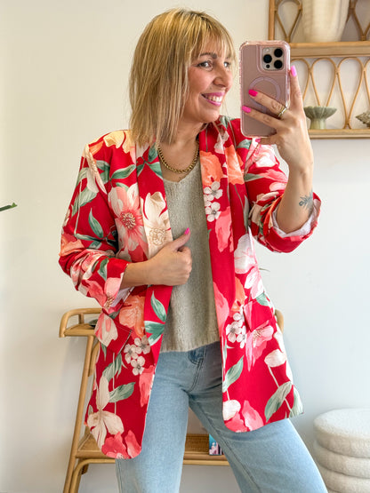 Blazer CAMÉLIA rouge