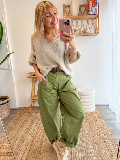 Pantalon ROMA vert olive