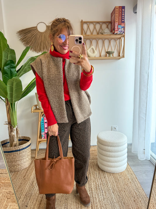 Gilet ALBA taupe