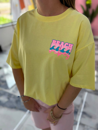 T-shirt VIBES jaune