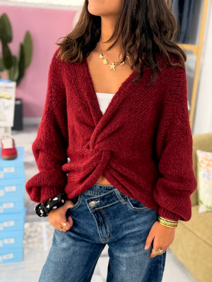Pull TWIST bordeaux