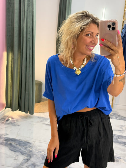 T-shirt NINON bleu électrique