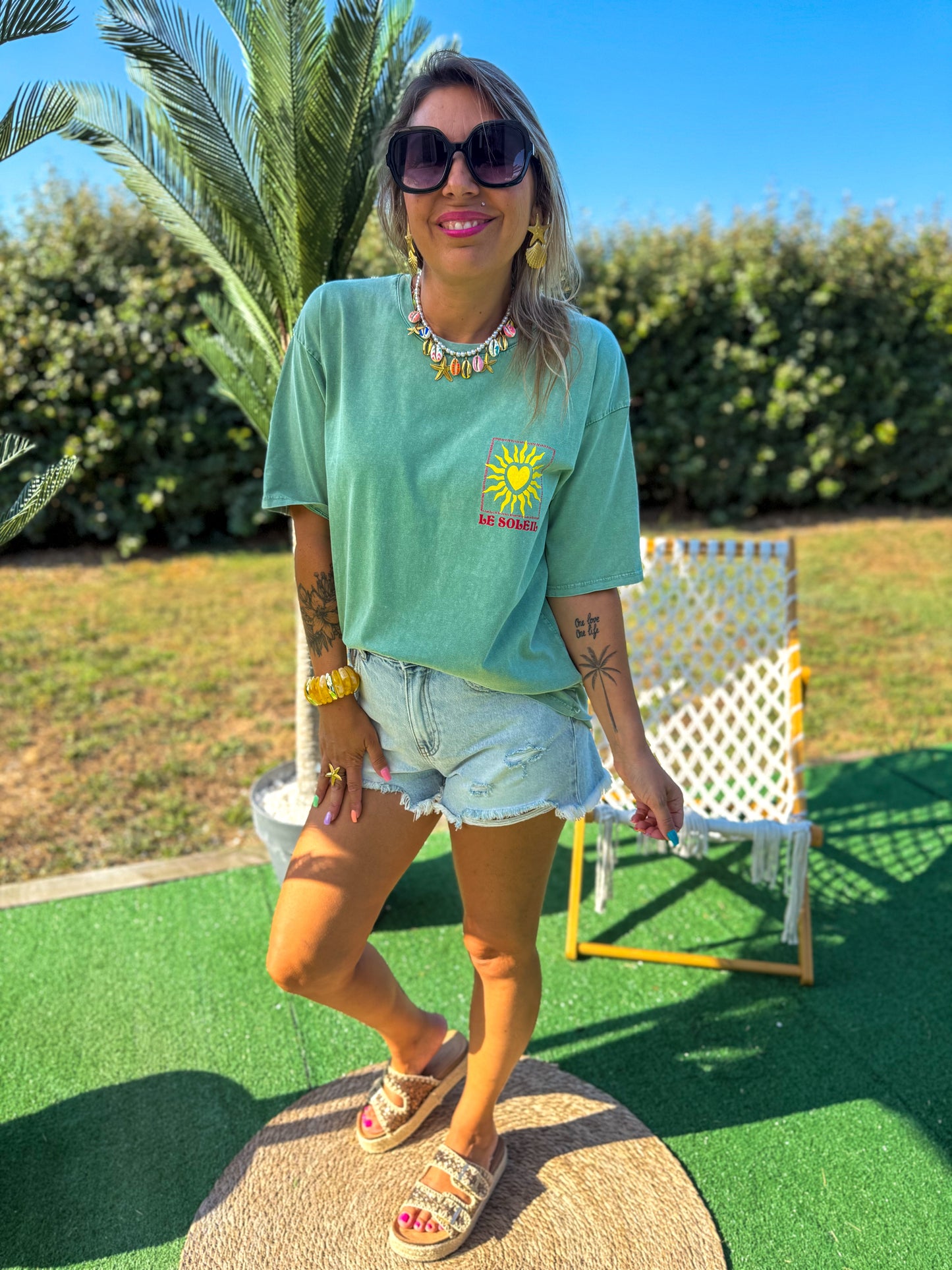 T-shirt LE SOLEIL vert