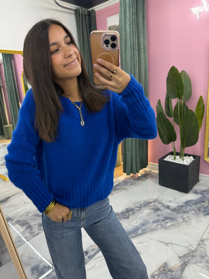 Pull GIANNI bleu électrique