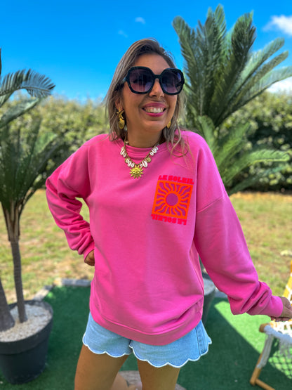Sweat SOLEIL Fushia - précommande envoi a partir du 27/08