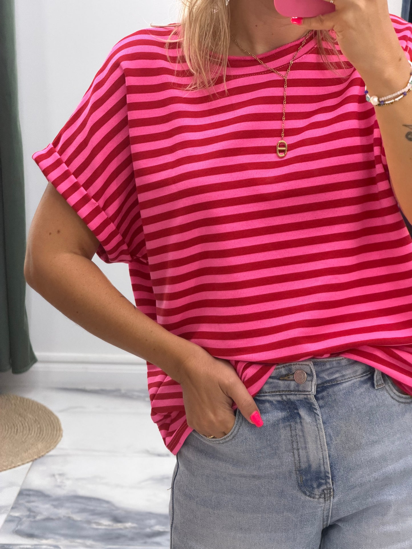 T-shirt MARINETTE rose/rouge
