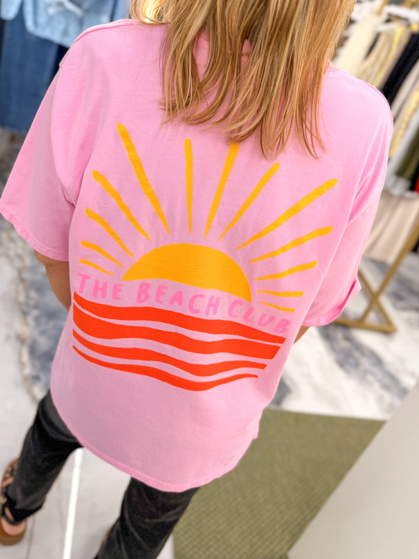 T-shirt BEACH CLUB rose