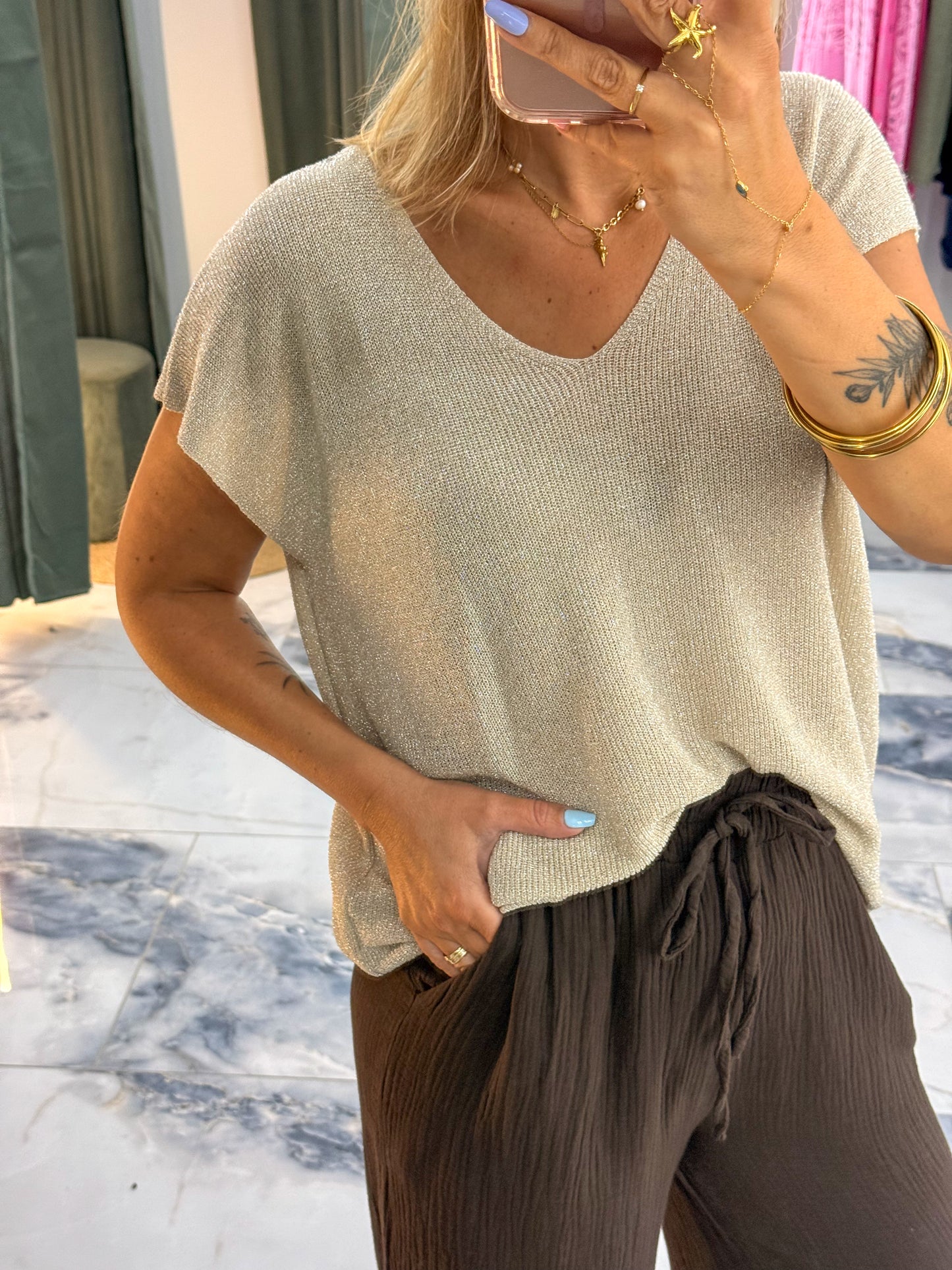 Top LUX doré