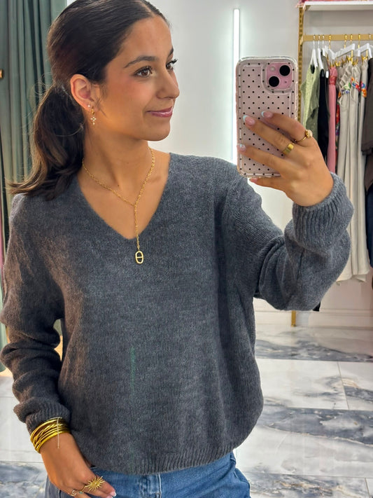 Pull COCO alpaga gris