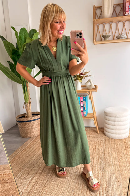 Robe longue LIVIA Kaki