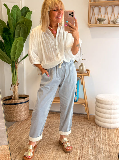 Blouse MAÉ voile de coton blanche