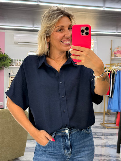 Chemise CALY bleu marine