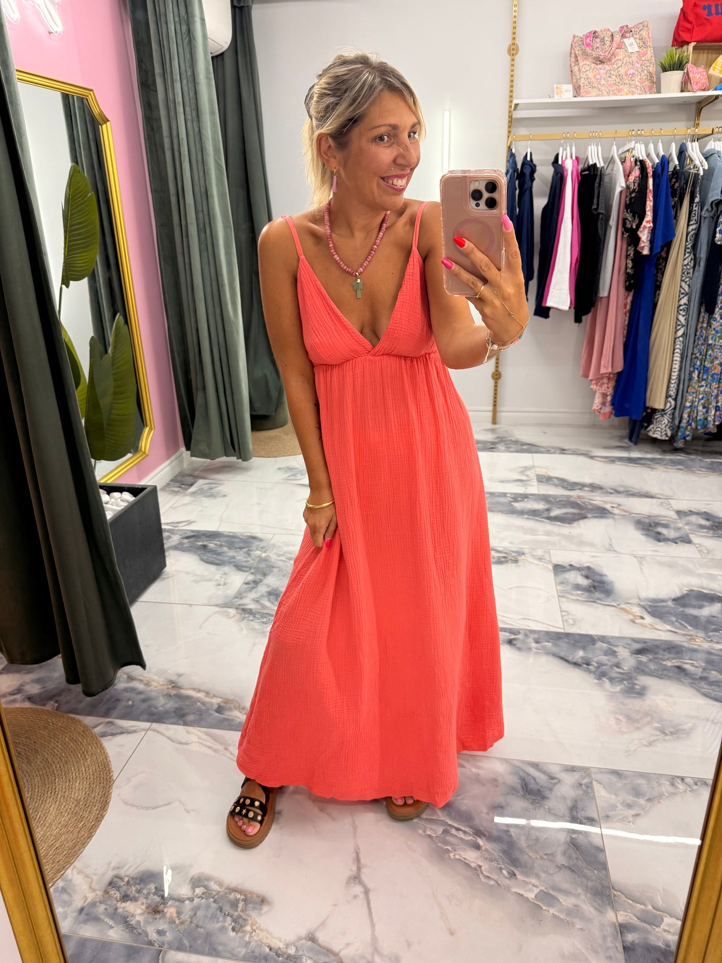 Robe ESMERALDA corail