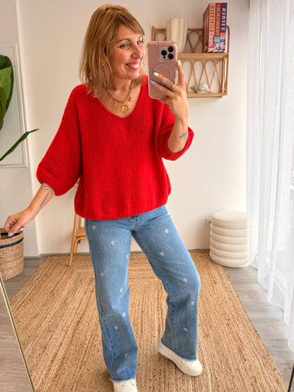 Pull DOUCEUR Rouge