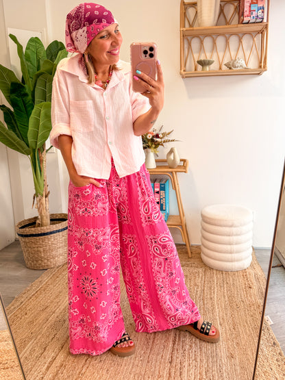 Chemise SWEET gaze de coton rose