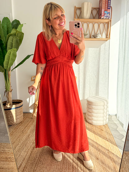 Robe longue ELORA Terracotta