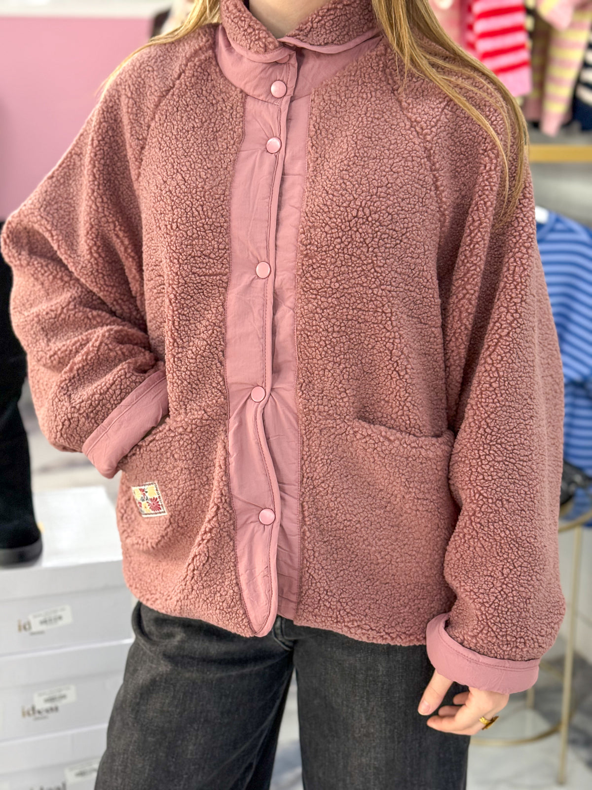 Veste NUAGE réversible rose
