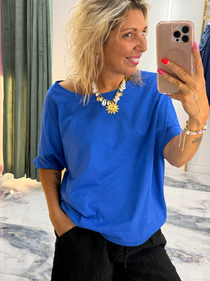 T-shirt NINON bleu électrique