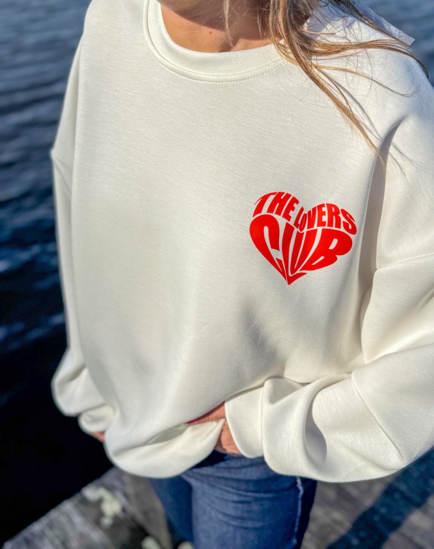 Sweat oversize LOVERS blanc