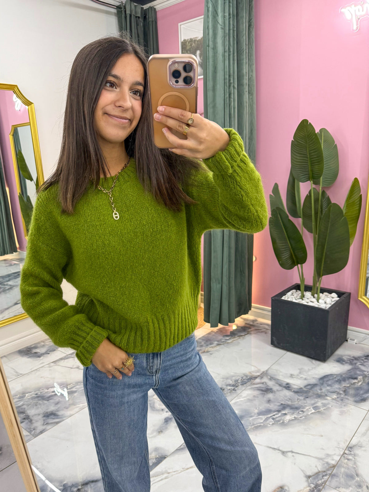 Pull GIANNI vert olive