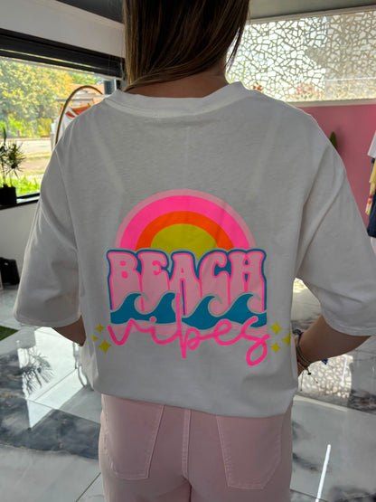 T-shirt VIBES blanc