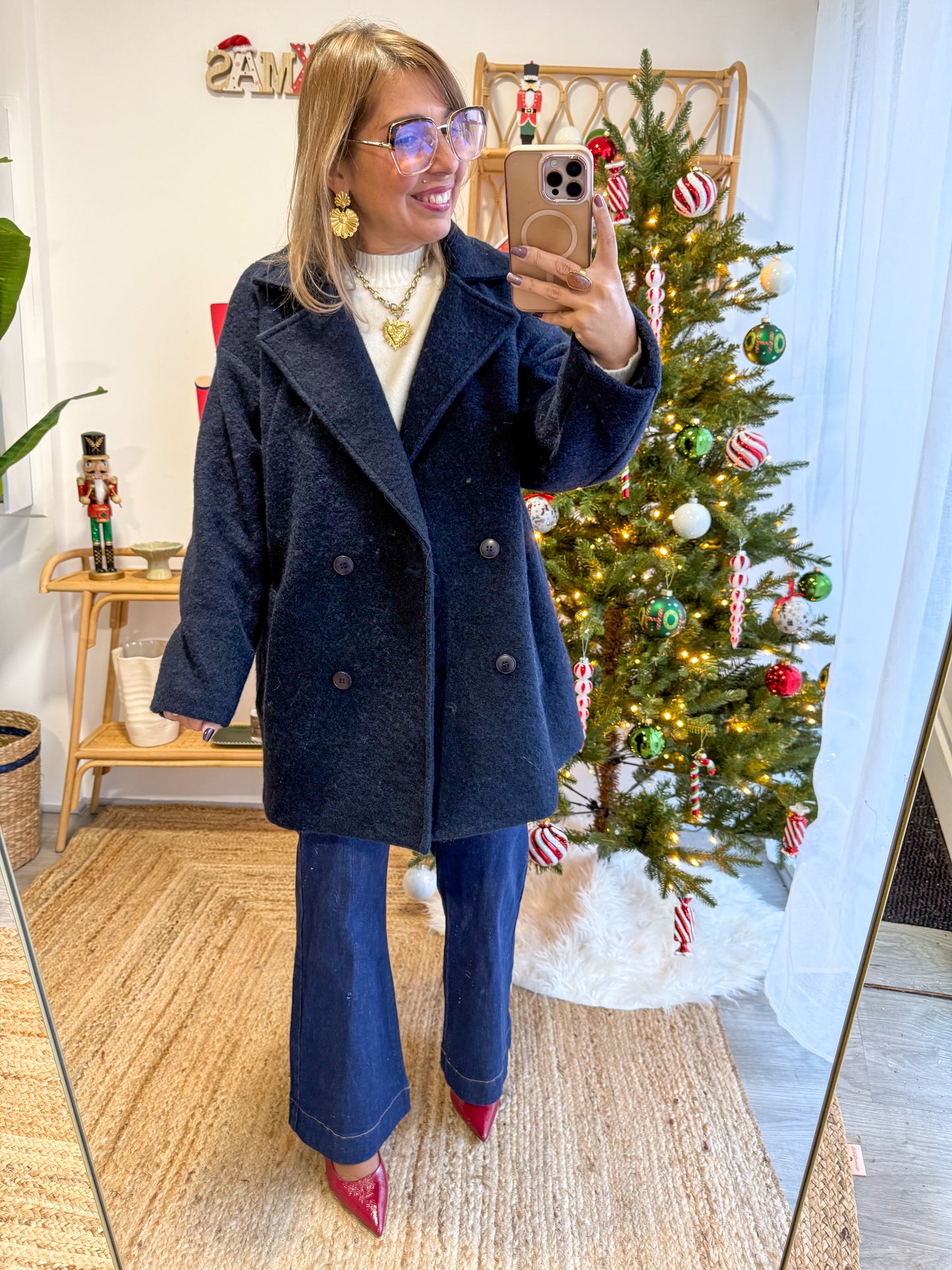 manteau AURORE bleu marine