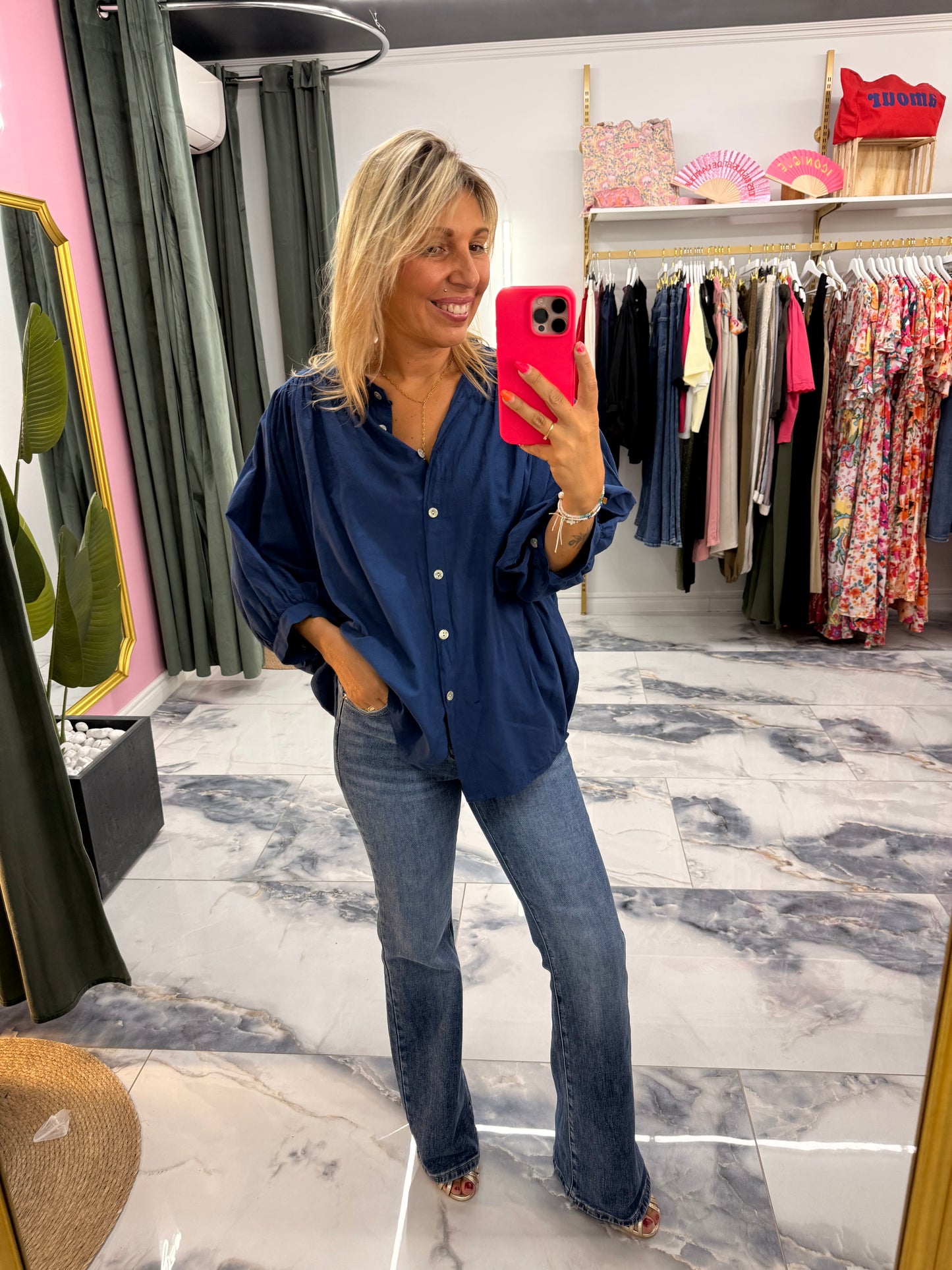 Blouse ELINA Bleu marine