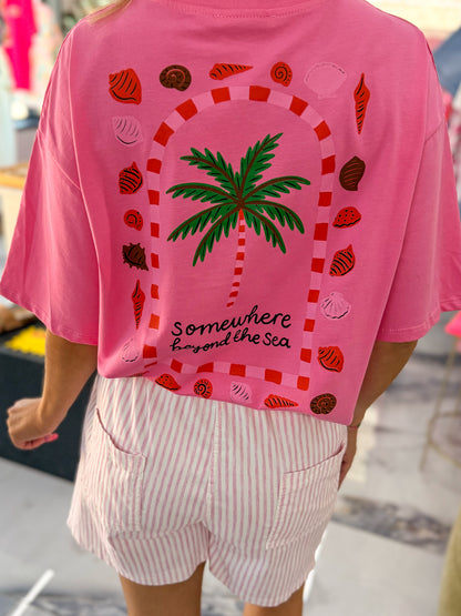 T-shirt COQUILLAGES rose