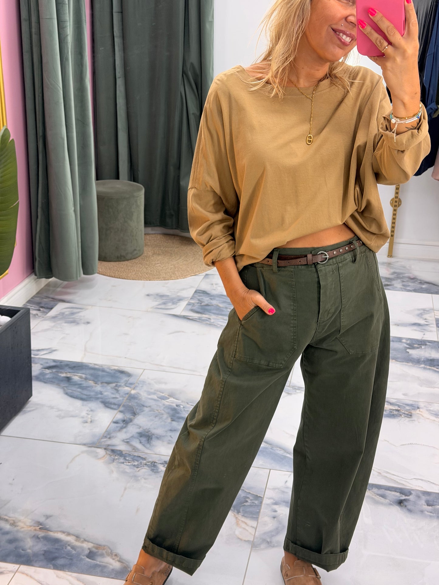 T-shirt NINON manches longues camel