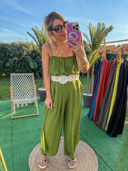 Combinaison AMANDINE vert olive