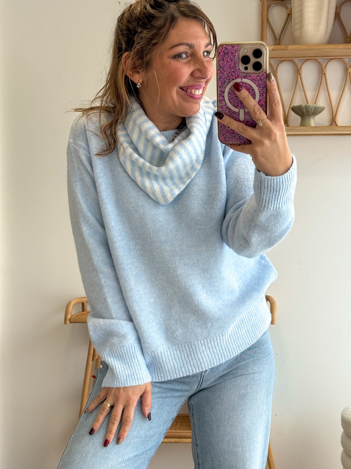 Pull ESSENTIEL bleu ciel