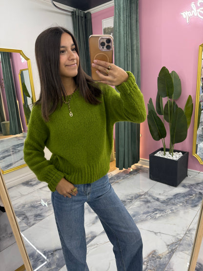 Pull GIANNI vert olive